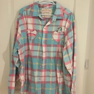 My Little Pony shirt by Cakeworthy. Pink, blue and yellow. Size 3XL.